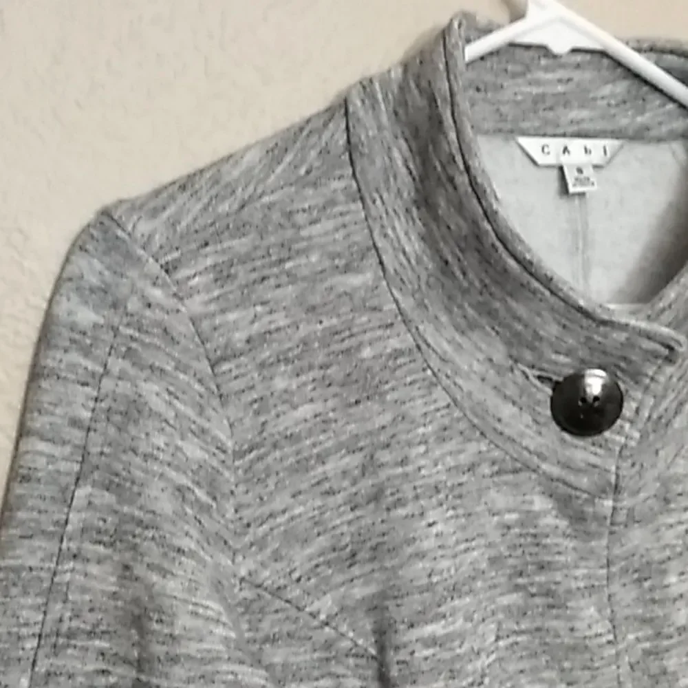 Cabi Jacket, Gray Sweatshirt Style Button Front Jacket - S‎ - Picture 6 of 8